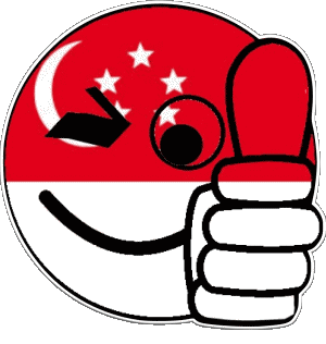 Smiley - OK Singapore Asia Flags 