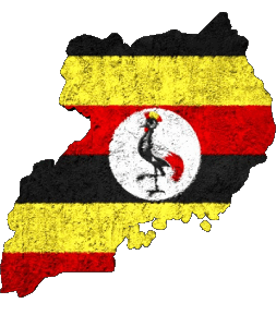 Map Uganda Africa Flags 