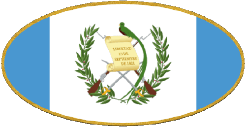 Ovale Guatemala America Bandiere 