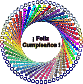 002 Fond Transparent Abstracto - Geométrico Feliz Cumpleaños Espagnol Messages 