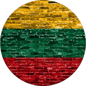 Rond Lituanie Europe Drapeaux 