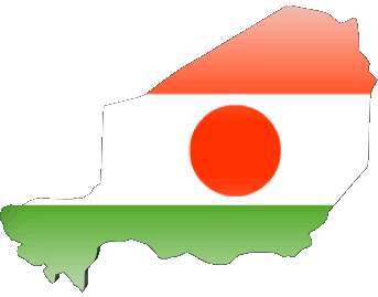 Mapa Niger África Banderas 
