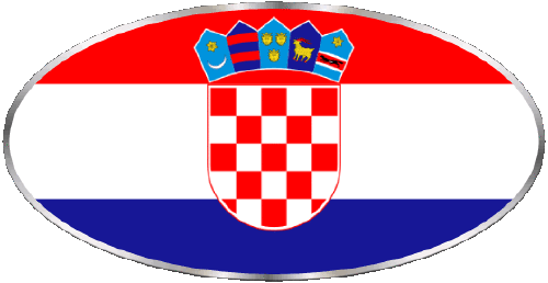 Oval Croacia Europa Banderas 