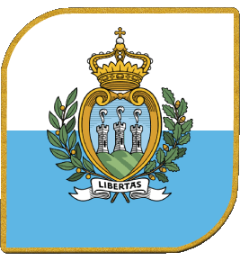 Square San Marino Europe Flags 