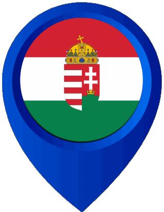 Location Pin Hungary Europe Flags 