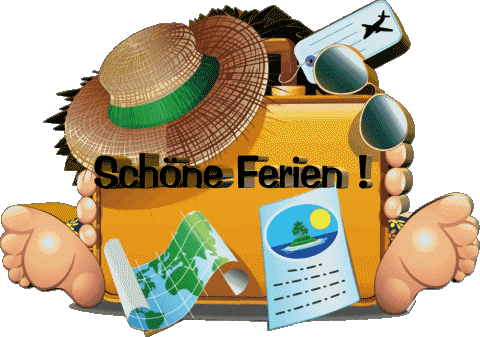 13 Sfondo trasparente Schöne Ferien Tedesco Messagi 