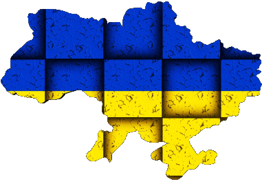 Carte Ukraine Europe Drapeaux 