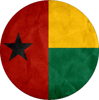 Rond Guinée Bissau Afrique Drapeaux 