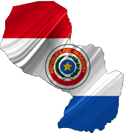 Carte Paraguay Amériques Drapeaux 