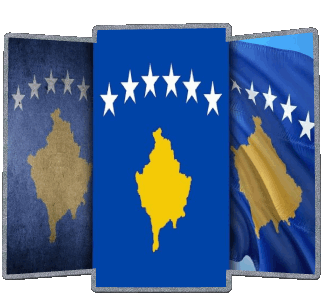 Forme Kosovo Europe Drapeaux 