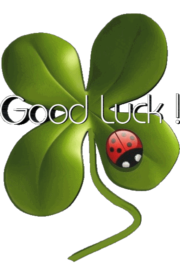 01 Transparent Background Good Luck English Messages 