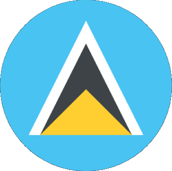 Rond Sainte Lucie Amériques Drapeaux 