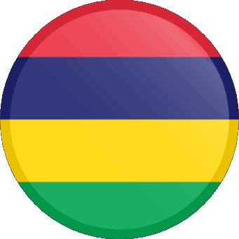 Runde Mauritius Afrika Fahnen 