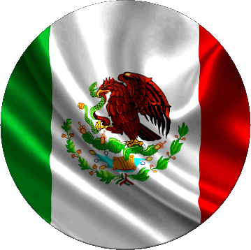 Runde Mexiko Amerika Fahnen 