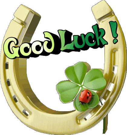 08 Sfondo trasparente Good Luck Inglese Messagi 