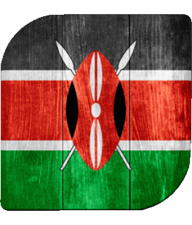 Carré Kenya Afrique Drapeaux 
