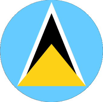 Rond Sainte Lucie Amériques Drapeaux 