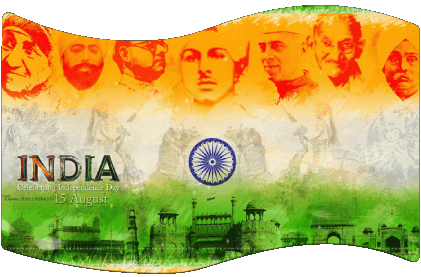 Rectangle India Asia Flags 