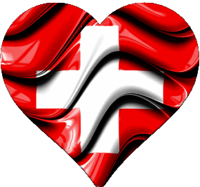 Coeur Suisse Europe Drapeaux 