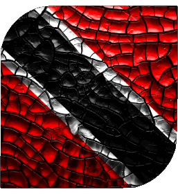Carré Trinité et Tobago Amériques Drapeaux 