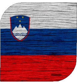 Quadrato Slovenia Europa Bandiere 