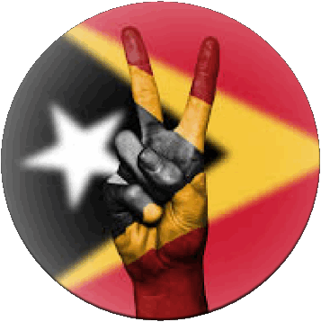 Round East Timor Asia Flags 