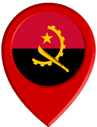 Perno di posizione Angola Africa Bandiere 