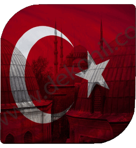 Carré Turquie Asie Drapeaux 