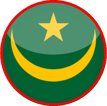 Runde Mauretanien Afrika Fahnen 