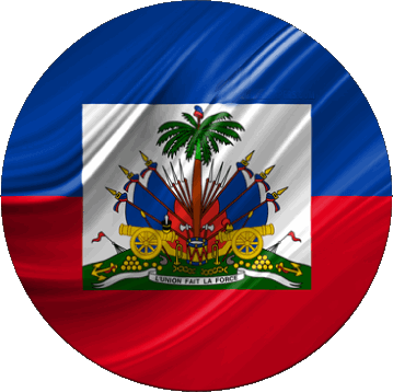Rond Haiti Amerika Fahnen 