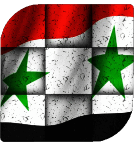 Carré Syrie Asie Drapeaux 