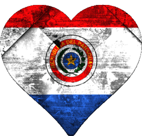 Corazón Paraguay América Banderas 