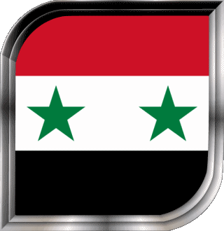 Square Syria Asia Flags 