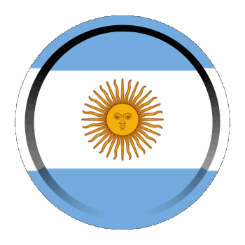 Rond - Anneaux Argentine Amériques Drapeaux 