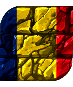 Carré Tchad Afrique Drapeaux 