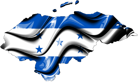 Map Honduras America Flags 