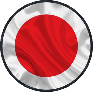 Rond Japon Asie Drapeaux 