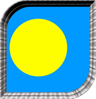 Square Palau Oceania Flags 