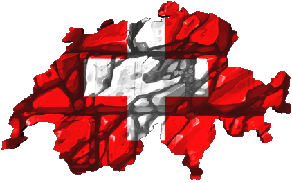 Mapa Suiza Europa Banderas 