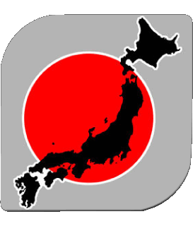 Square Japan Asia Flags 