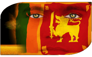 Rettangolo Sri Lanka Asia Bandiere 