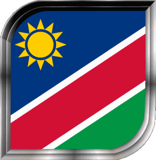 Square Namibia Africa Flags 