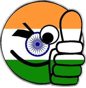 Smiley - OK Indien Asien Fahnen 