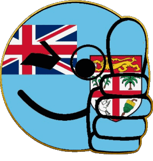Smiley - OK Fidji Océanie Drapeaux 