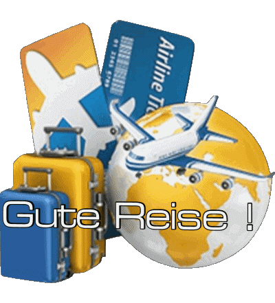 05 Transparent Background Gute Reise German Messages 