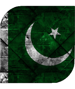 Carré Pakistan Asie Drapeaux 