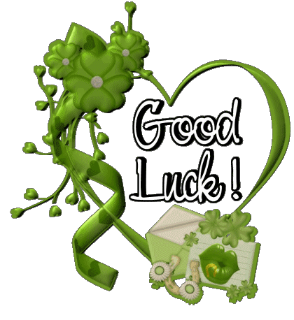 07 Sfondo trasparente Good Luck Inglese Messagi 