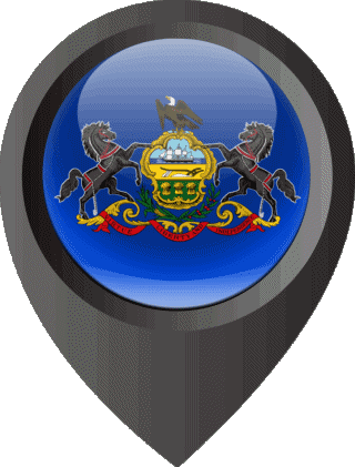 Perno di posizione Pennsylvania U.S.A - Stati America Bandiere 