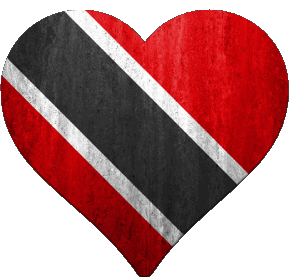 Heart Trinité et Tobago America Flags 