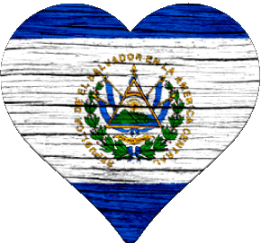 Cuore Salvador America Bandiere 